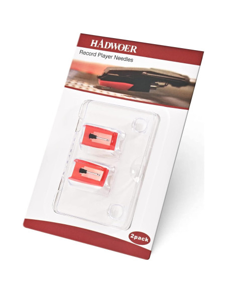 Agujas de repuesto Hadwoer para tocadiscos de vinilo LP - 2 piezas