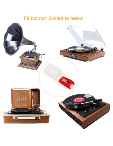 Agujas de repuesto Hadwoer para tocadiscos de vinilo LP - 2 piezas