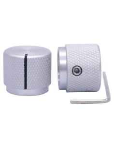 Perilla de Control Rotativa Taiss Aluminio Plateado 20x17mm