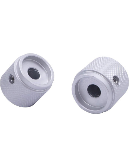 Perilla de Control Rotativa Taiss Aluminio Plateado 20x17mm