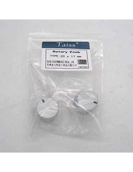 Perilla de Control Rotativa Taiss Aluminio Plateado 20x17mm