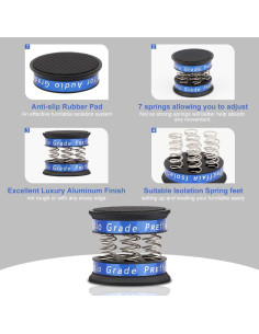 Pies de Aislamiento de Aluminio Preffair SP4942 para Altavoces 2