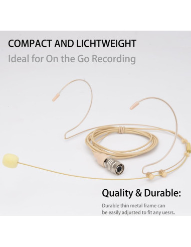 Micrófono de Diadema YXG Beige para Audio-Technica AT-803