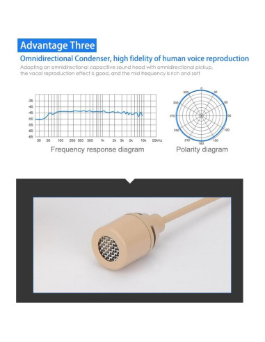 Micrófono de Diadema YXG Beige para Audio-Technica AT-803