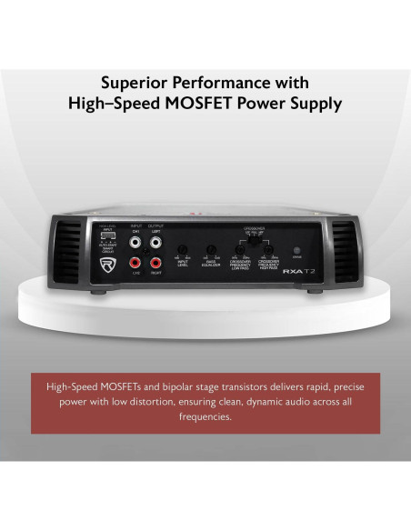 Amplificador de Coche Rockville RXA-T2 800W RMS 2 Canales