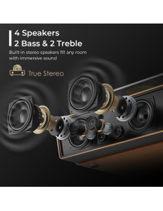 Reproductor de Vinilo Bluetooth VICTRESS TE-2039BR 3 Velocidades 2