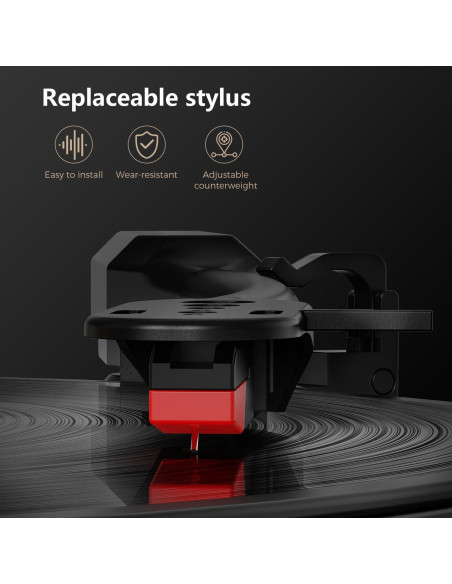 Reproductor de Vinilo Bluetooth VICTRESS TE-2039BR 3 Velocidades