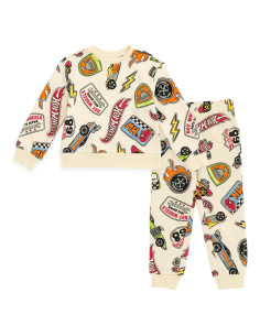 Conjunto Sudadera Forro Polar y Jogger Hot Wheels Niños 2T-12