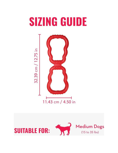 Juguete de Tirar KONG para Perros Medianos/Grandes - Goma Natural