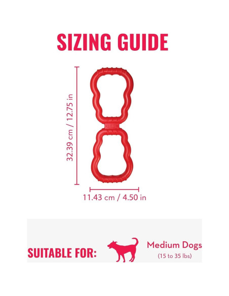 Juguete de Tirar KONG para Perros Medianos/Grandes - Goma Natural