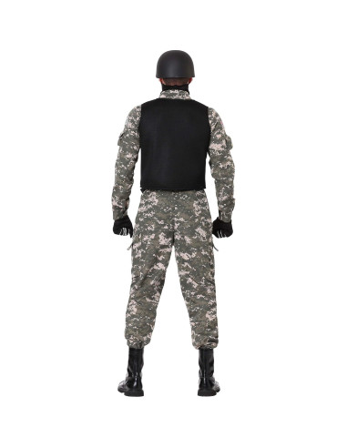 Disfraz de Soldado de Batalla Adulto Camuflado X-Small