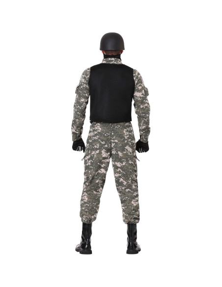 Disfraz de Soldado de Batalla Adulto Camuflado X-Small