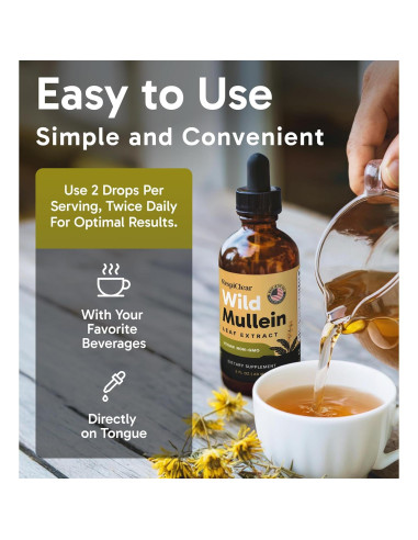 Gotas de Mullein Respiclear 59 ml con Jengibre y Limón