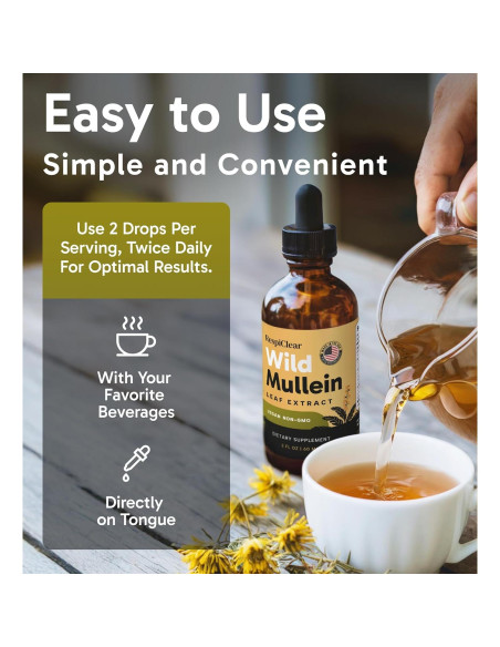 Gotas de Mullein Respiclear 59 ml con Jengibre y Limón