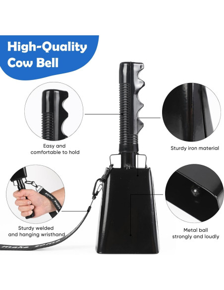 Campanas de Vaca Musfunny 20 cm - 2 Pcs para Eventos Deportivos