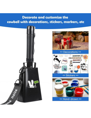 Campanas de Vaca Musfunny 20 cm - 2 Pcs para Eventos Deportivos