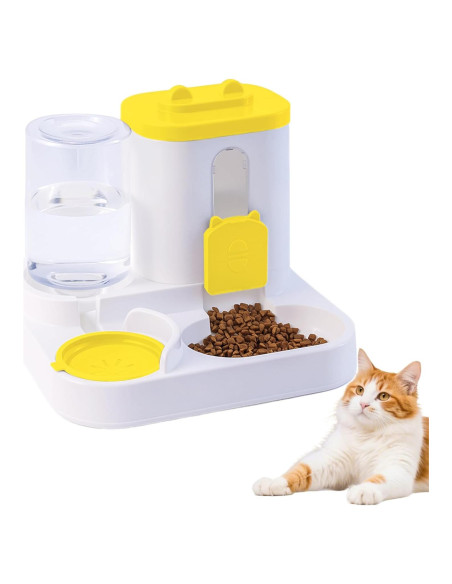 Comedero y dispensador de agua Jia Xi 2 en 1 para gatos 2L