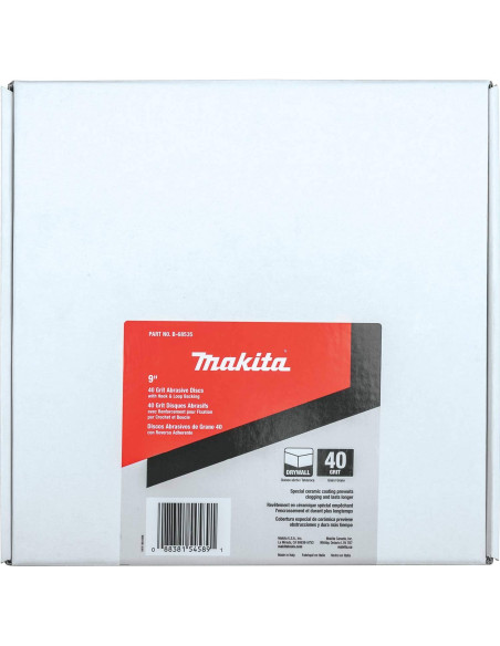 Disco Abrasivo Redondo Makita B-68535 22.86 cm 40 Granos 25/pq