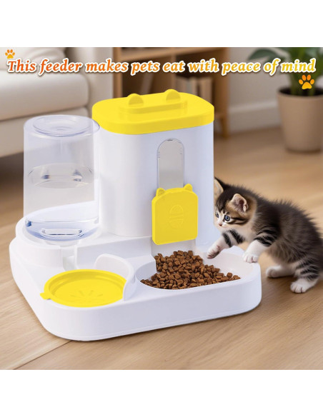 Comedero y dispensador de agua Jia Xi 2 en 1 para gatos 2L