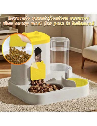 Comedero y dispensador de agua Jia Xi 2 en 1 para gatos 2L