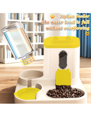 Comedero y dispensador de agua Jia Xi 2 en 1 para gatos 2L