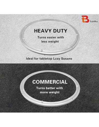 Base Giratoria de Aluminio TamBee 20.32 cm Alta Resistencia