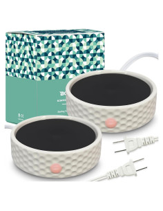 Plato Calentador de Velas Eléctrico Bobolyn Cerámico 2 Piezas