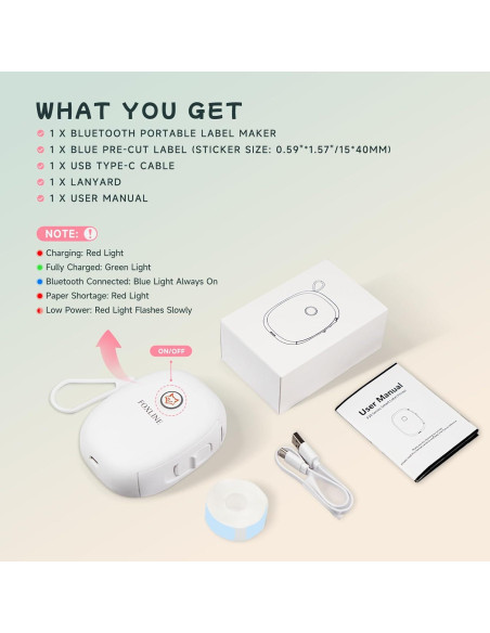 Impresora Térmica Mini de Etiquetas FOXLINE F10 Bluetooth