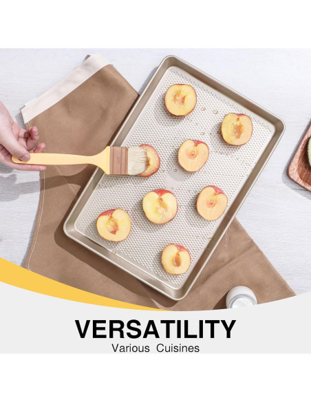 HONGBAKE Juego de 2 Bandejas para Hornear Antiadherentes 44.5 cm