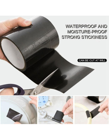 Cinta Impermeable de Caucho Flexible ITAKITE 10cm x 15.2m