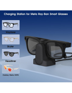 Base de Carga Cisian USB-C para Gafas Ray-Ban Meta - Negro 2