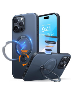 Funda TORRAS para iPhone 16 Pro Max con Soporte Giratorio 360