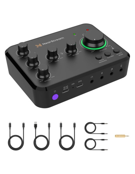 Interfaz de Audio AMIX20B - Mezclador 8 Canales, Bluetooth, 48V