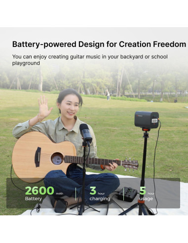 Interfaz de Audio AMIX20B - Mezclador 8 Canales, Bluetooth, 48V