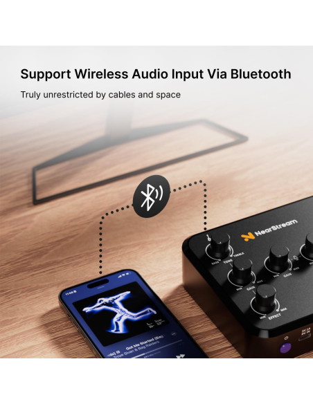 Interfaz de Audio AMIX20B - Mezclador 8 Canales, Bluetooth, 48V