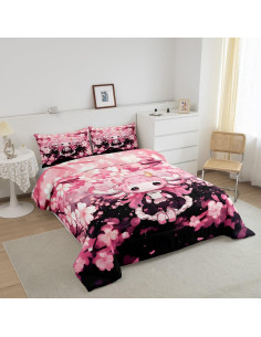 Edredón Completo Feelyou Anime Niños 3 Piezas Microfibra 2