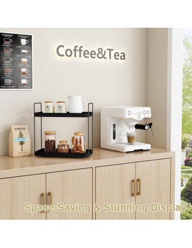 Organizador de Encimera de Baño Forbena Negro 2 Niveles