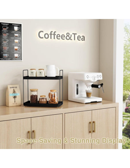 Organizador de Encimera de Baño Forbena Negro 2 Niveles