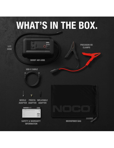 Arrancador de Salto NOCO AX65 2000A con Inflador de Neumáticos