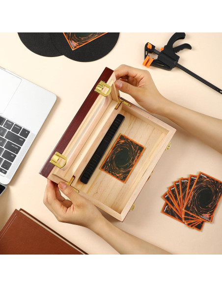 Kit de Aplanamiento de Tarjetas Didaey - 13 Piezas, Madera