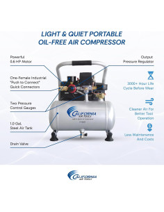 Compresor de Aire Portátil California Air Tools CAT-1P1060S 1 Galón 2