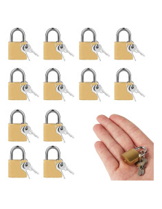 Paquete de 12 candados de bronce antiguo HexinYigjly 20mm