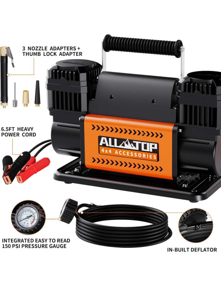 Compresor de Aire ALL-TOP ATACR300 12V 350 LPM Doble Cilindro