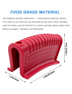 2 Pares de Fundas de Silicona Aislantes para Mangos de Sartenes 2