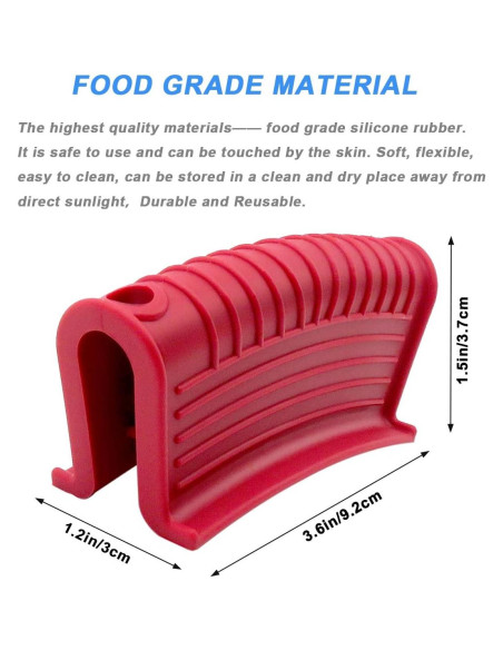2 Pares de Fundas de Silicona Aislantes para Mangos de Sartenes