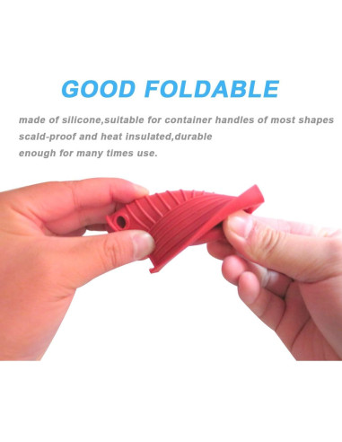 2 Pares de Fundas de Silicona Aislantes para Mangos de Sartenes