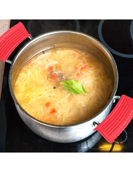 2 Pares de Fundas de Silicona Aislantes para Mangos de Sartenes