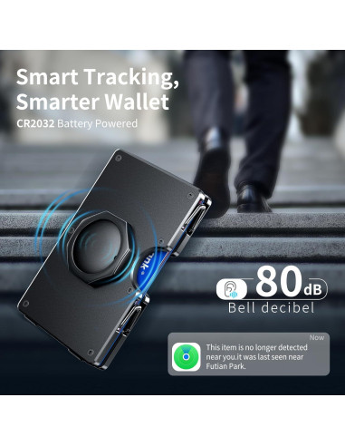 Billetera BIIGELL para hombres con AirTag y bloqueo RFID