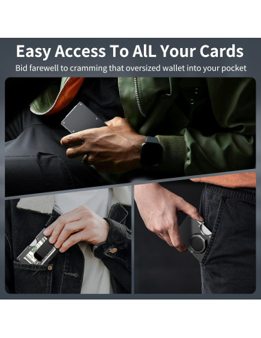 Billetera BIIGELL para hombres con AirTag y bloqueo RFID