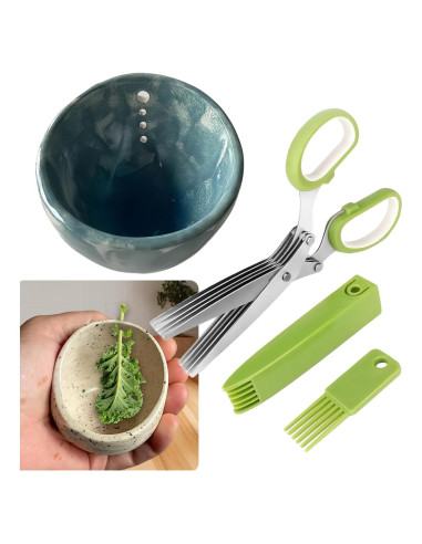 Deshojador de Hierbas Cerámico YANXIN1E Azul 90.7g